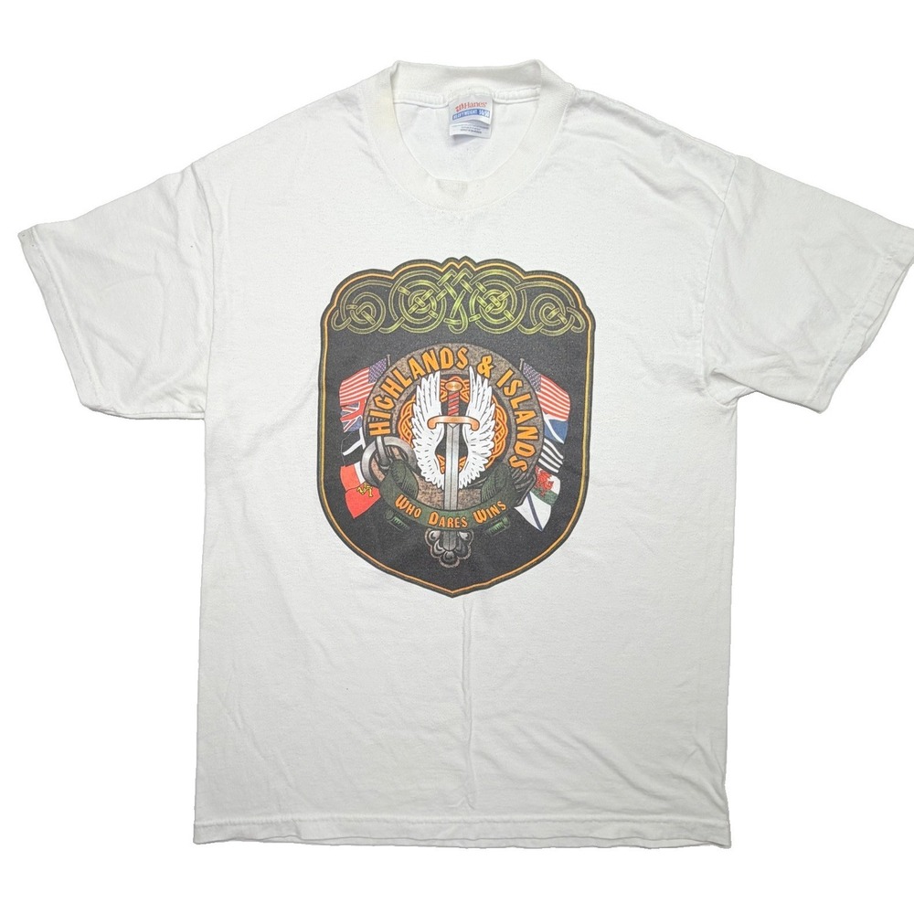 Highlands & Islands Scottish Highland Games Celtic Music Festival T-Shirt Y2K M